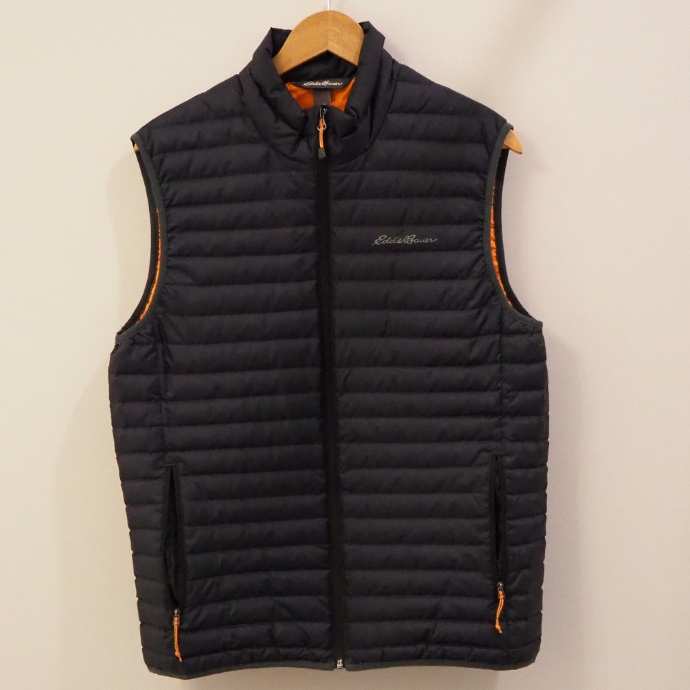 Eddie Bauer MicroTherm down vest (EB700); Size – Med; Color – Storm blue